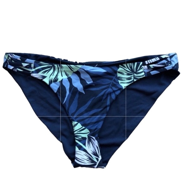 Roxy Beach Classics Hipster Swim Bikini Bottoms Blue Size XL - Picture 1 of 10
